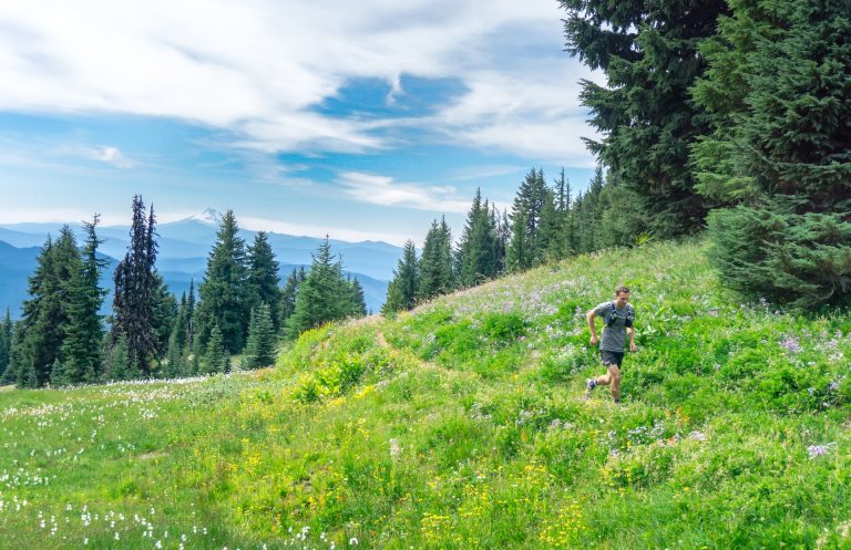 A man running outdoor (trail)